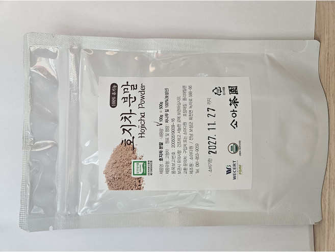 유기농 호지차 분말. 호지차 가루 100g(보성산), 100mg, 1개, 1개입