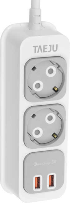 태주산업 부엉이클릭탭 USB형 그레이 2구, 1개, 1.5m