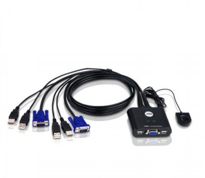 全新公司貨 ATEN CS22U 2埠帶線式USB KVM多電腦切換器, 1個