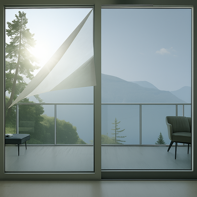 머스트킵 주간 사생활보호 무점착 단열 창문 필름, 실버