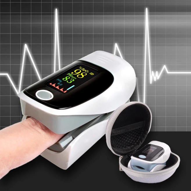 풀템 산소포화도 측정기 맥박 산소농도 호흡기 디럭스, 1개, 1개입 - 쿠팡