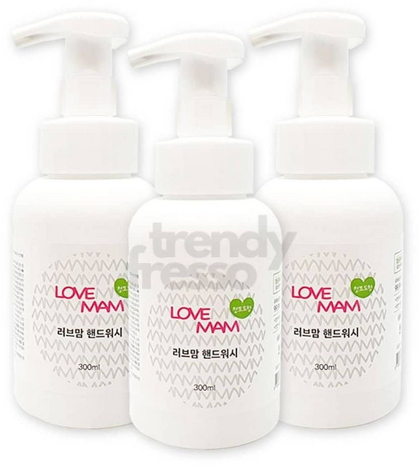 앤서룸 핸드워시 러브맘 300ml 3개입 손세정제, 레몬향