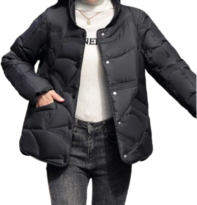 라운딩 경량 숏카라 여성패딩