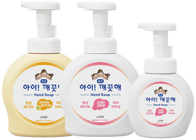 아이깨끗해 핸드워시 레몬향490ml+레몬향250ml+순490ml, 250ml, 1개
