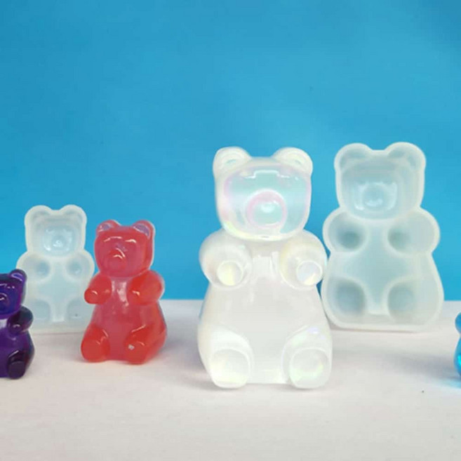 꼬마곰모양 비누틀 곰돌이 양갱몰드 젤리곰 초콜릿틀, 1-곰돌이몰드-중, 1개, 투명