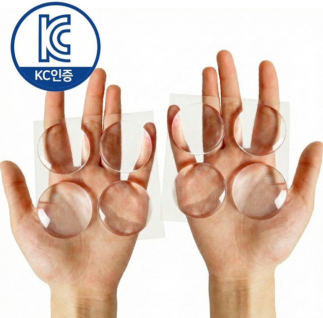 니즈팩 방문 문콕방지 실리콘 도어쿠션, 8개, 투명