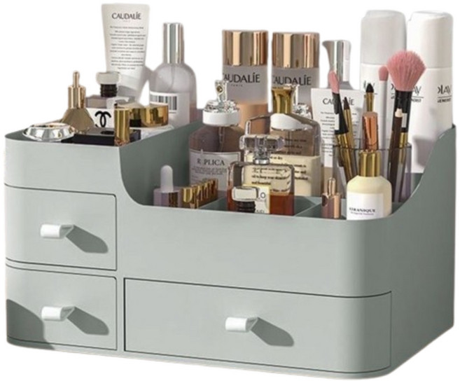CENDY 화장품 정리함 서랍 수납 정리대, 그린