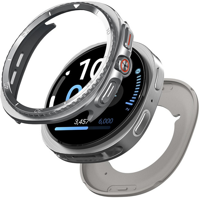 별다섯 갤럭시 워치 메탈 프레임 케이스 커버, 실버C