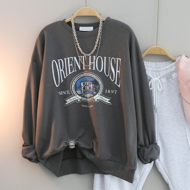 달콩 여성 긴팔 박스티 루즈핏 오리엔트오버핏맨투맨