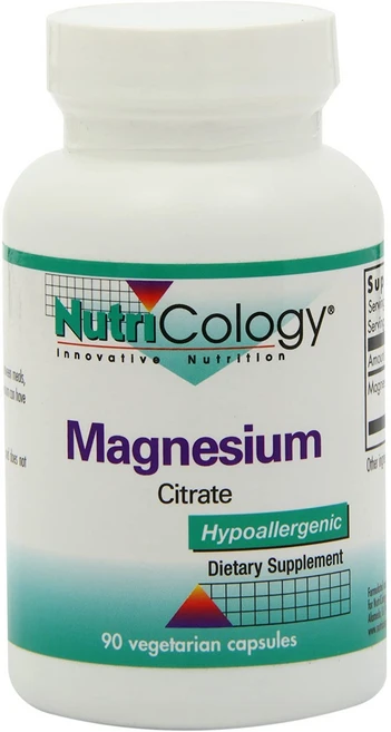 Nutricology 마그네슘 시트레이트 베지테리안 캡슐, 1개, 90정 - 쿠팡