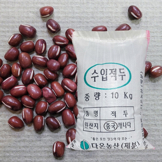 [다온농산] 2025년산 수입 중국산 적두 팥 -10Kg- 낱알 굵고 반짝반짝 특품, 1개, 10kg
