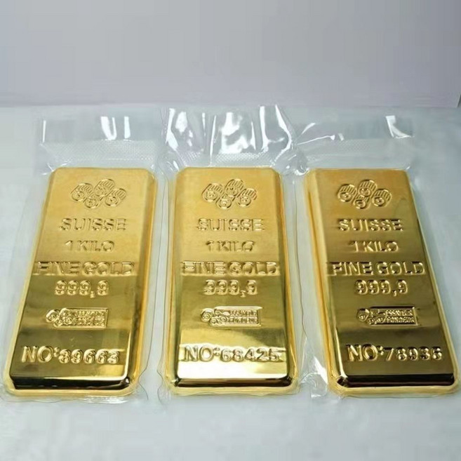 가짜금괴 가짜골드바 촬영 소품 모조 장식 황금 인테리어 데코 순금도금 250g, 노란색