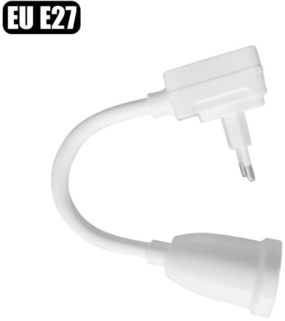 직접 플러그인 로터리 램프 헤드 E27 소켓 램프 컨버터 스위치 포함 EU 미국 플러그 램프 거치대 LED, 1개