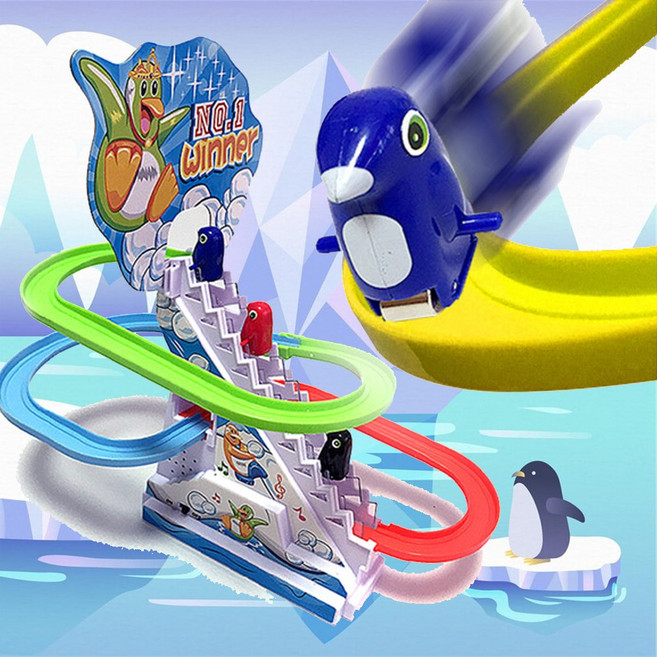 집콕놀이 펭귄 트랙 레이서 기차놀이 트랙장난감, 1개