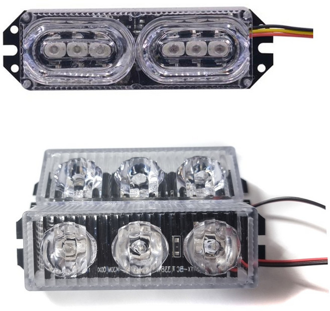 락모터스 오토바이 LED 싸이키 12V 파박이 경광등 점멸등 스트로브 라이트 후방 안전, 1세트, 2구