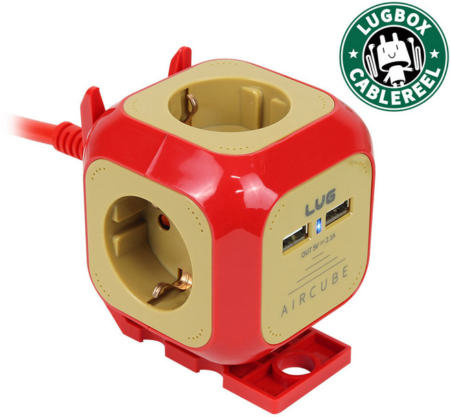 러그 에어큐브 2포트 USB 멀티탭 4구 1.5M/3M/5M (아이언색상), 3m, 1개