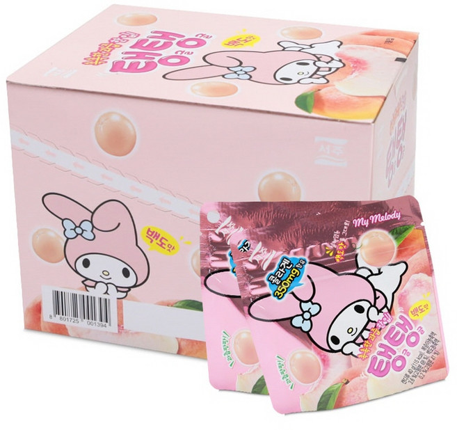 서주 탱글탱글 백도맛 40g x 7개입 x 1볼, 7개