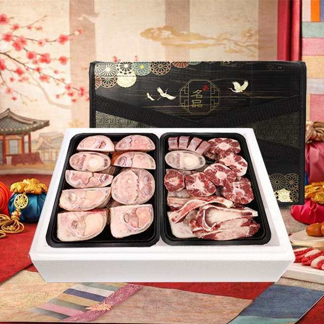 한우우족 소꼬리 뼈세트 곰탕 우족탕 꼬리반골 선물세트 4kg, 1