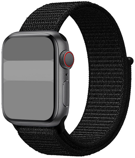 아이드 애플워치 호환 나일론 스포츠 스트랩, 1개, 블랙