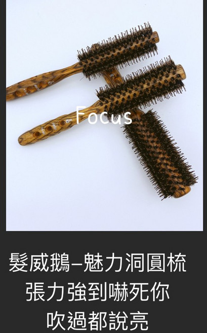 髮克希 髮葳鵝全鬃毛圓梳, 1個, 大, N/A