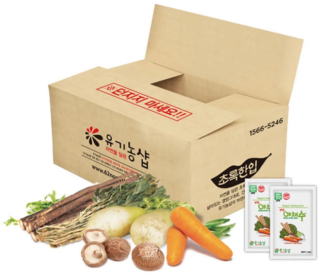 [초록한입] 유기농 생생 야채수 (실속형), 110ml, 100개 - 쿠팡