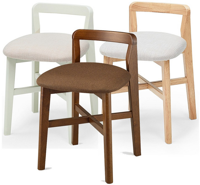 원목 등받이 화장대의자 식탁보조의자 콘솔체어 카페의자, 네츄럴(원목)