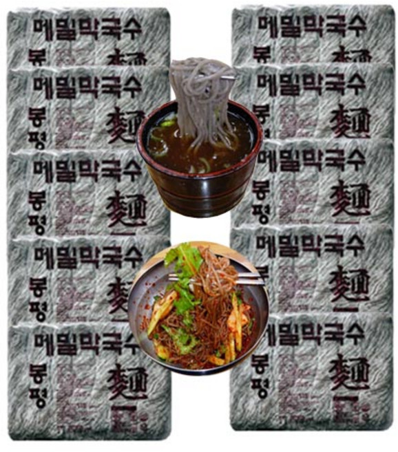 봉평 생면 메밀 막국수-1박스(1.4kgx10봉)70인분 생면막국수 막국수 소바국수 업소전문용, 10개, 1.4kg