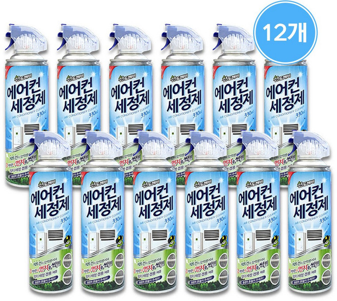 산도깨비 에어컨세정제, 12개, 330ml