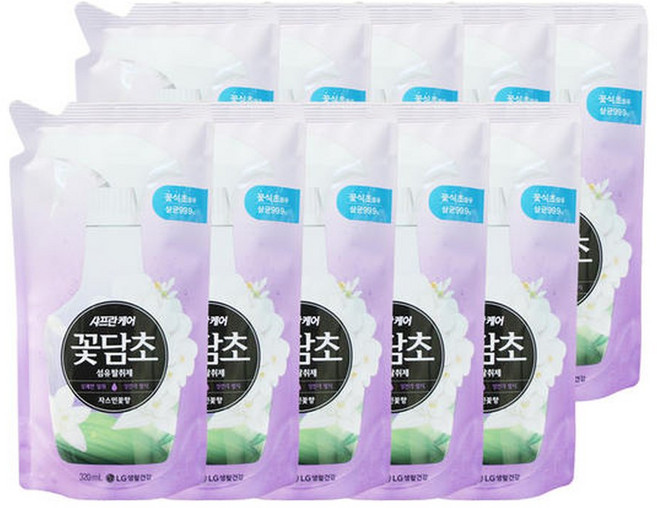 엘지 샤프란케어 꽃담초 섬유탈취제 자스민꽃향 320ml 10개