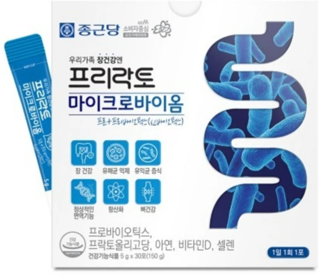 JG 장건강 프리락토 마이크로바이옴 5gx30포 아연셀레늄, 5g, 1개 - 쿠팡