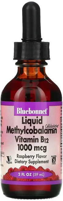 블루본넷뉴트리션 리퀴드 셀룰러액티브 메틸코발라민 비타민 B12 라즈베리 1000mcg 59ml, 5개 - 쿠팡