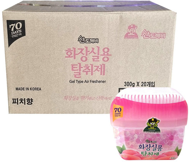 화장실디퓨저 향수 향기 암모니아 정화조냄새 제거 피치향, 20개, 300g