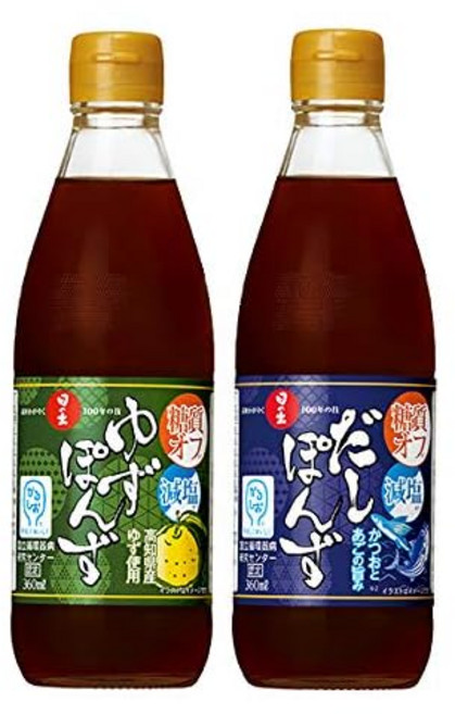 히노데 당질 제거 저염 폰즈 유자폰즈 국물 폰즈 360ml 맛 비교하기 세트, 1개