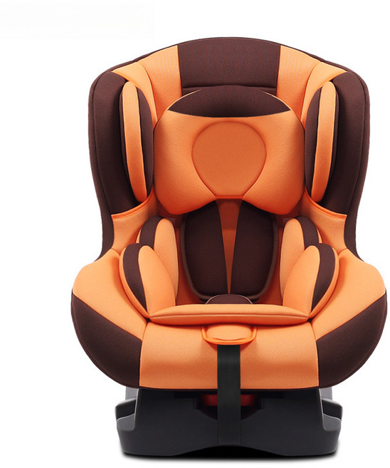 아동용 안전 카시트 차량용 유아아기 공용 0~4세 휴대용 경량 안전 보호 반대 방향 장착 영유아 자동차 안전 의자, 단색 시리즈 - 주황색