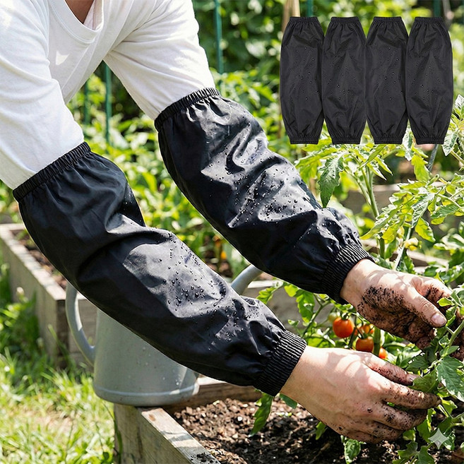 피플피 작업용 방수 팔토시 4p, 블랙