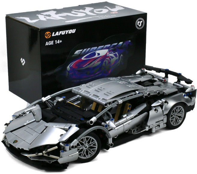 라푸유 실버광태 람보르기니시안 MOC블록 어른장난감 자동차모형 레이싱카 인테리어소품 스포츠카블럭 슈퍼카블록 L8059, 1개