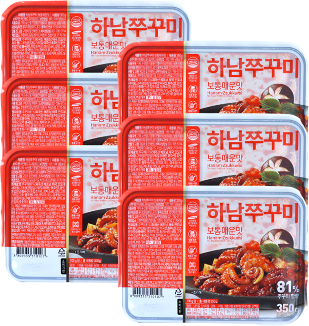 하남쭈꾸미 350g 보통매운맛 6팩, 6개
