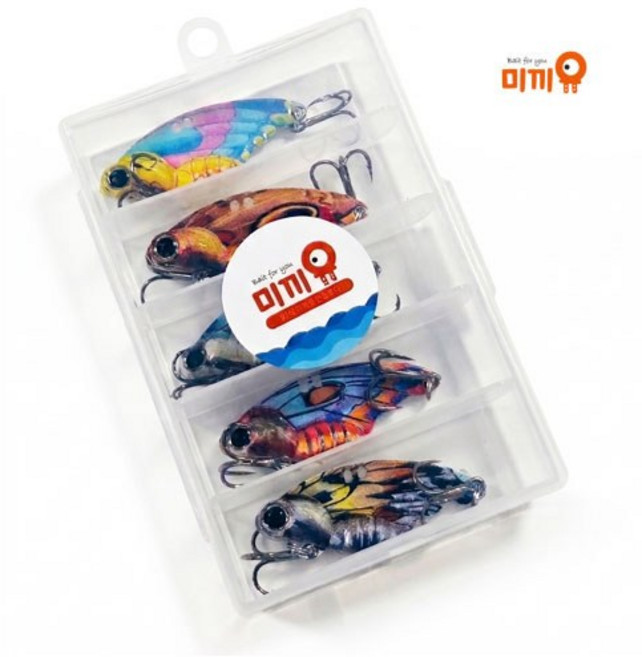 메탈바이브 7g 14g 5종 세트 버터플라이 케이스세트 베스 쏘가리, 5개, 버터플라이세트(MBS01)