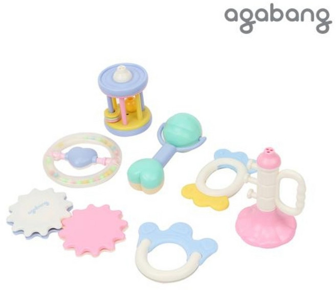 아가방 갤러리 통딸랑이7P 안전한재질 출산선물 임신축하선물 조카선물로 추천드려요