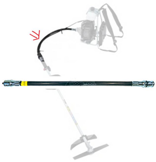 예초기부품 후렉시블샤프트 카즈형 29파이용 (튜브 약 880mm 철심 약 900mm), 1개