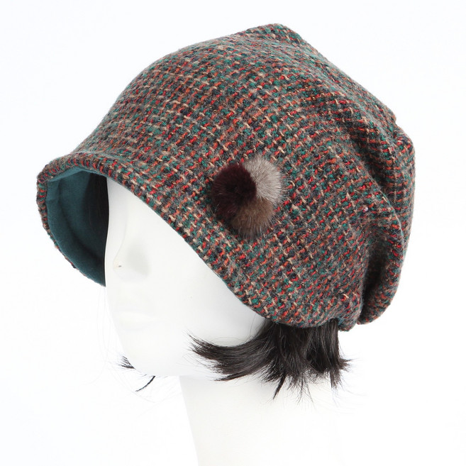 알앤에프 여성 겨울 모자 니트 비니 베레모 중년 항암 HBMINK