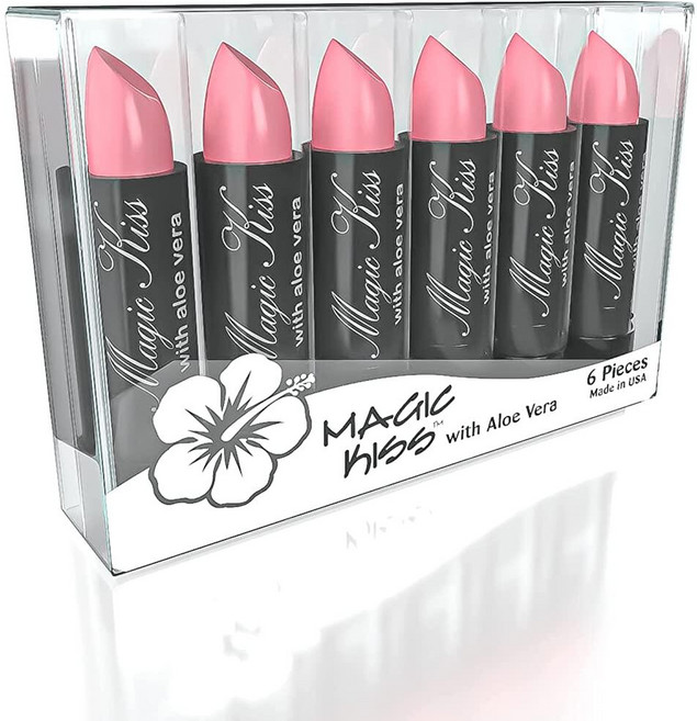 Magic Kiss 색상 변경 립스틱 6개 팩 입술 모이스처라이저 알로에 베라 PH 리스틱 세트로 마법온도, Magic Kiss 색상 변경 립스틱 6개 팩 입술 모