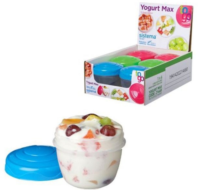 시스테마 투고 요거트통 보관용기 대 305ml, 핑크, 1개