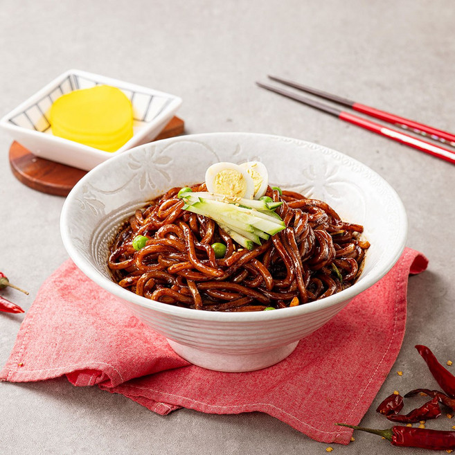 집에서 즐기는 매콤짜장면 세트 (중화면+소스), 5개, 230g