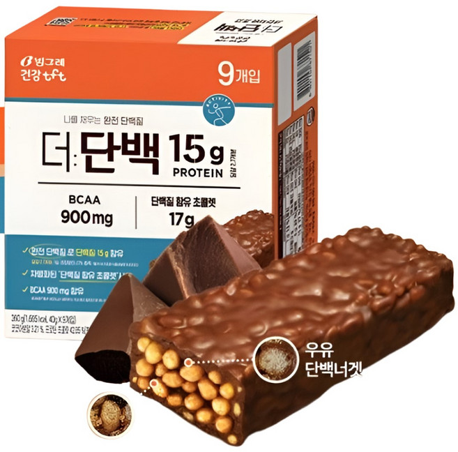 빙그레 더단백 크런치 초코, 360g, 1개