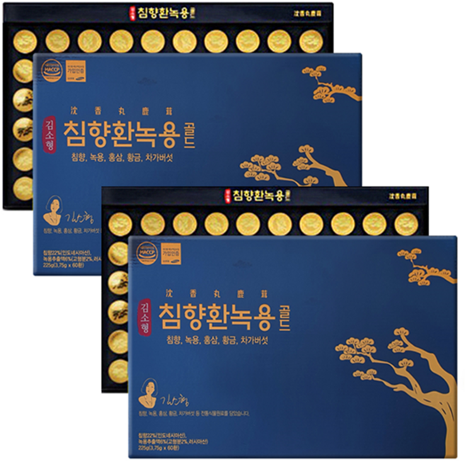 김소형 침향환녹용 골드 침향단 향량22% 홍삼 사양벌꿀 전통원료 선물세트, 225g, 2박스