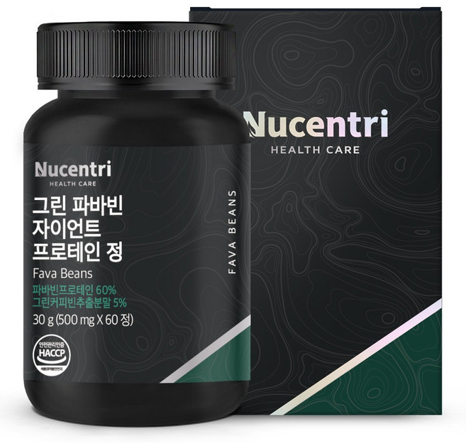 뉴센트리 파바빈 콩 자이언트 프로테인 [100%잠두 원료] 분말 가루 정 여주 돼지감자 구절초 수국잎 추출물, 60정, 1개