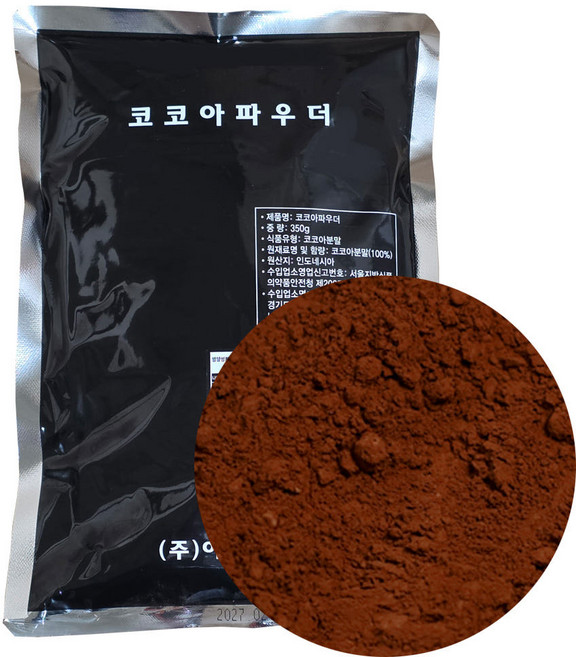 코코아파우더 350g 더치 카카오 분말 가루 무가당, 1개
