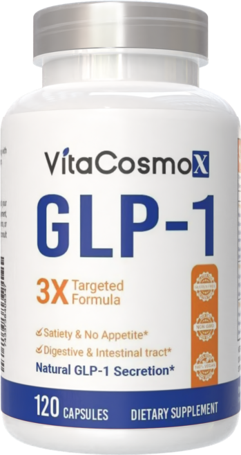 VitaCosmoX 비타코스모엑스 GLP-1 보충제 3배 표적 포뮬러 아커만시아 프로바이오틱스 베르베린 HCI 및 치커리 이눌린 120 야채캡슐