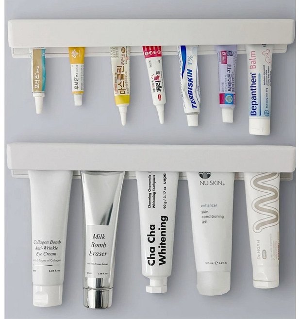 프롬앤 무타공 부착 치약걸이 튜브홀더, 1개, 화이트